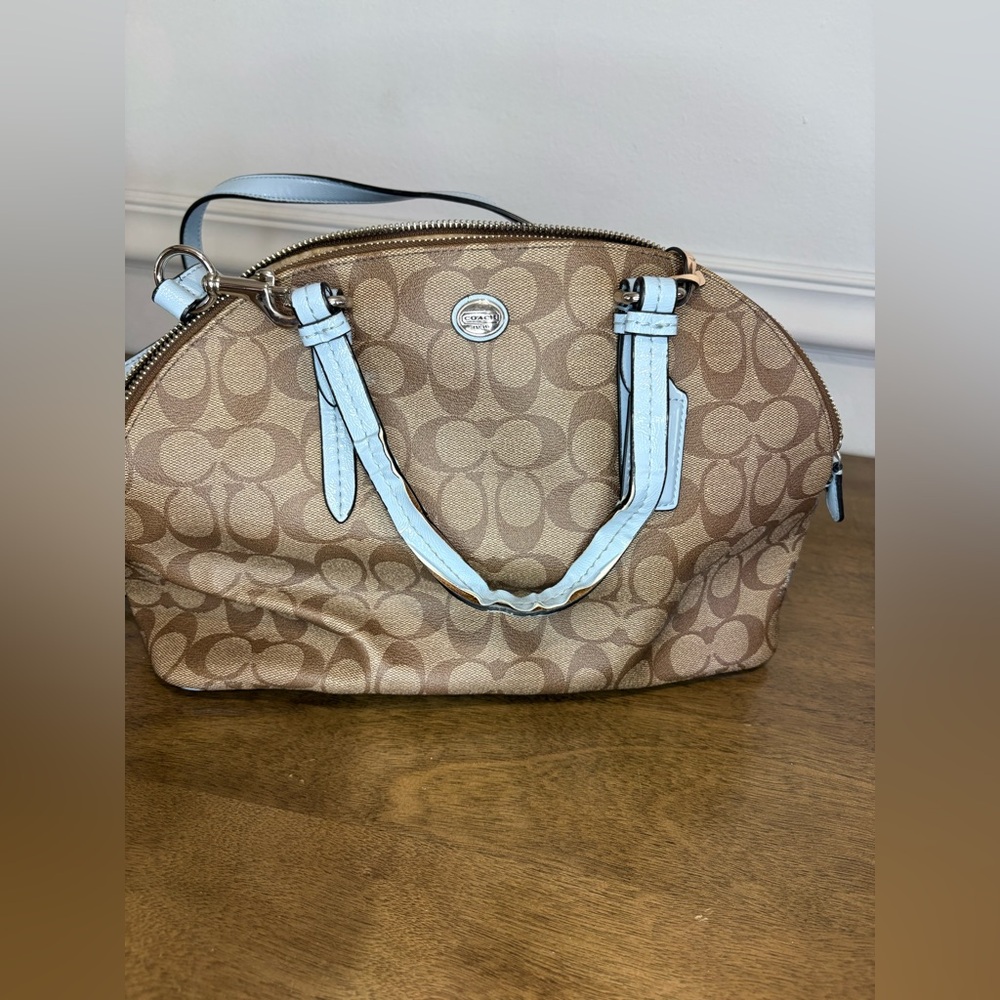 RARE Coach Peyton Cora Domed Satchel Convertible Crossbody Bag 24606 Used AS IS